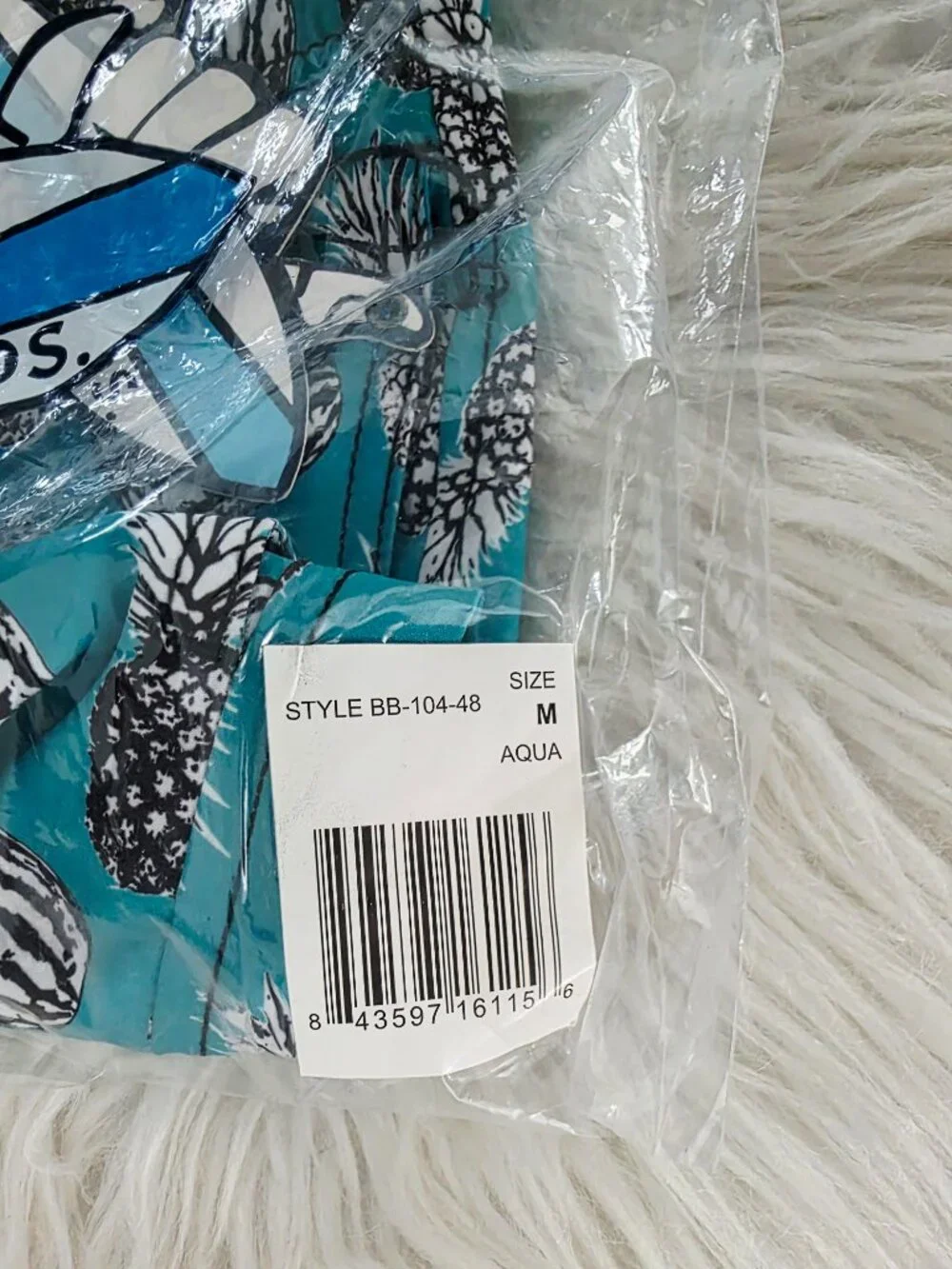 NWT Beach Bros Men's Swim Trunks Fruit X-Ray Aqua BB-104-48